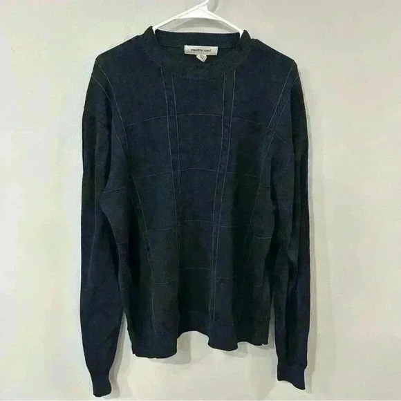 Pronto Uomo Black Men’s Pullover Crewneck Sweater Size Large - Picture 1 of 4